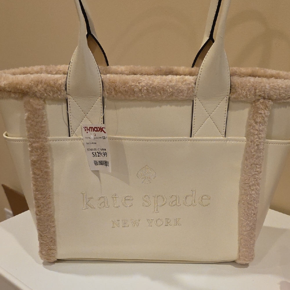 Kate Spade Ivory and Beige Tote